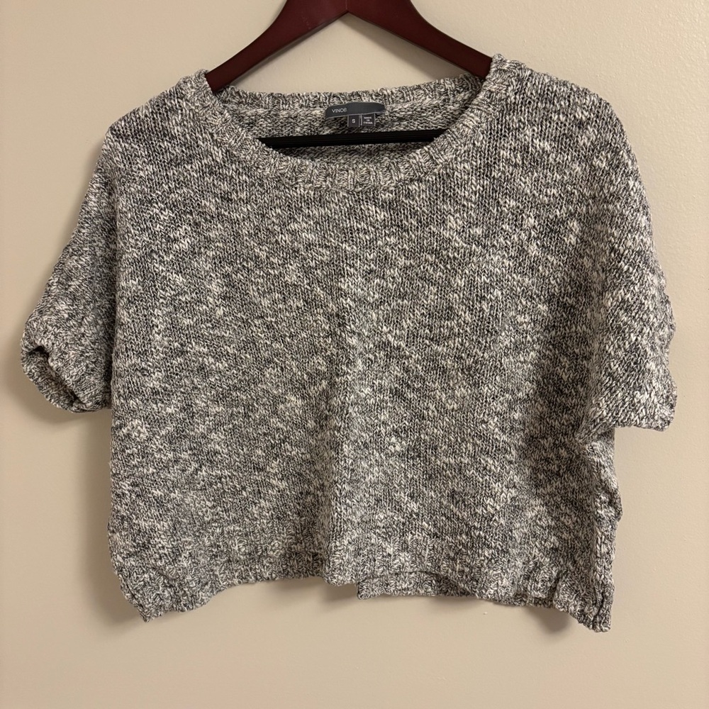Vince Gray Knit Crop Top